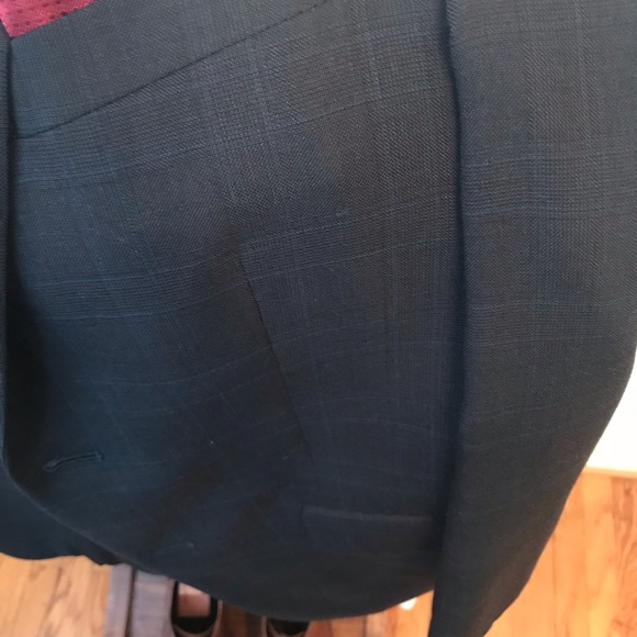 Navy Blue Check, 100% Wool, Jones of New York